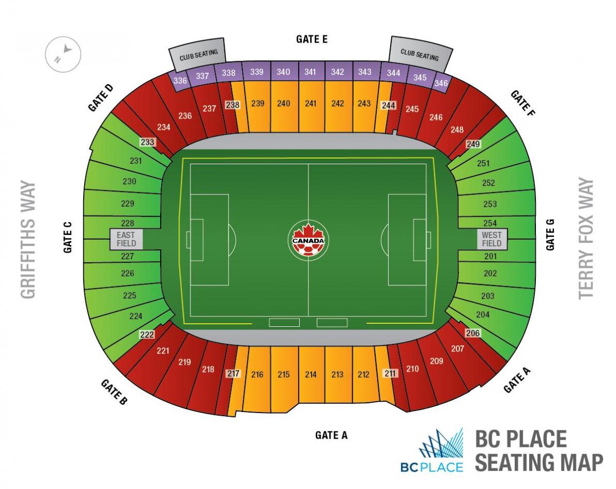 bc place stadium mapa
