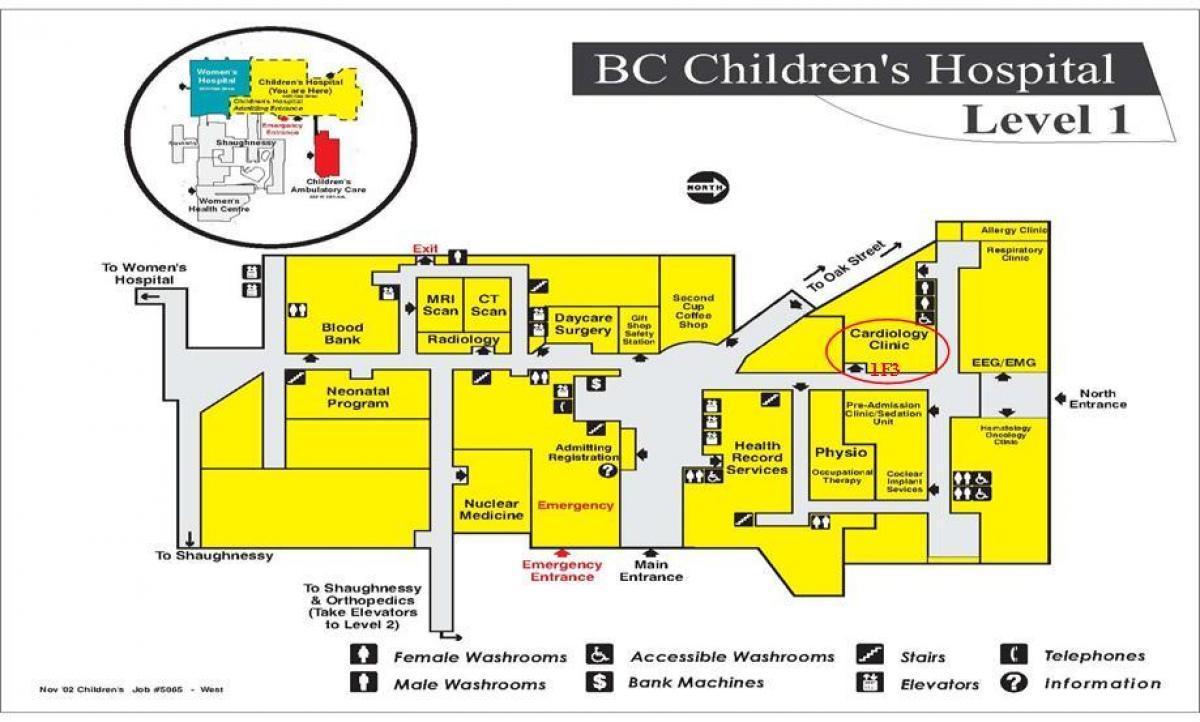 mapa ng bc children ' s hospital