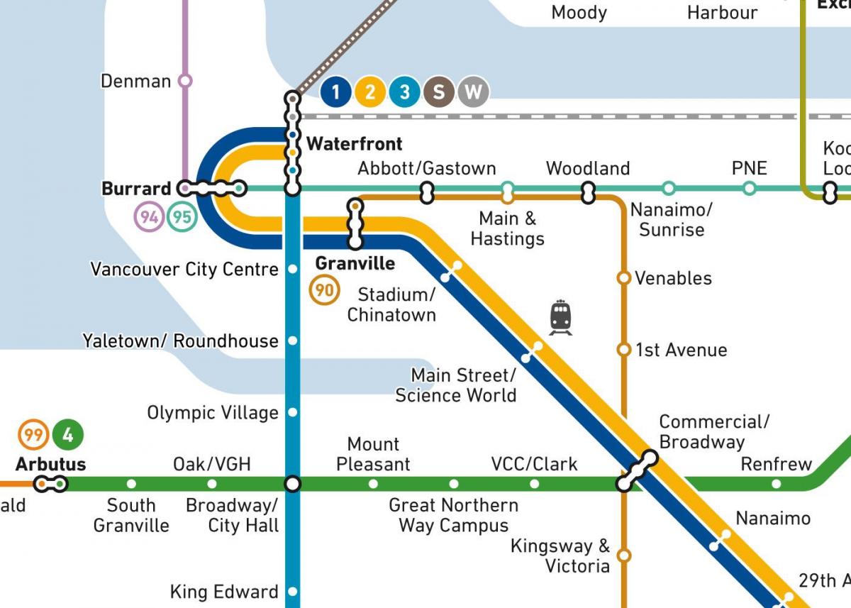 Mapa ng burrard station