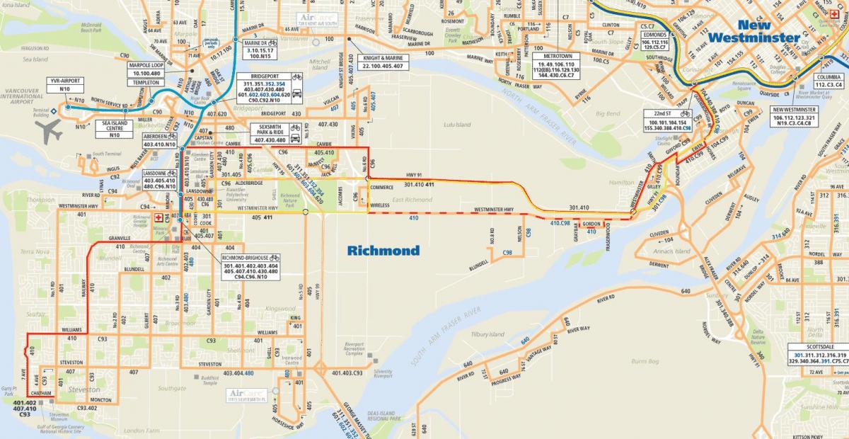 Mapa ng north vancouver bus