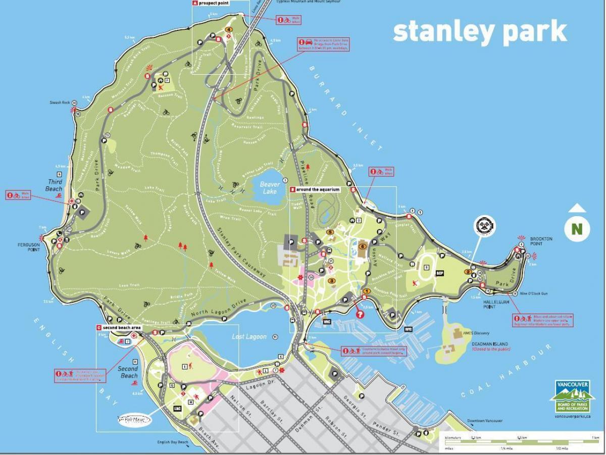 stanley park bc mapa