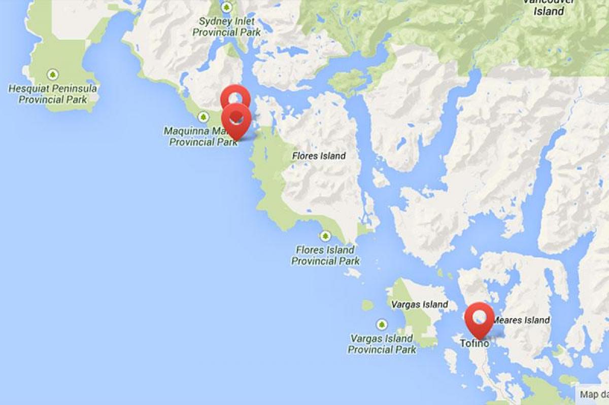 Mapa ng vancouver island hot springs