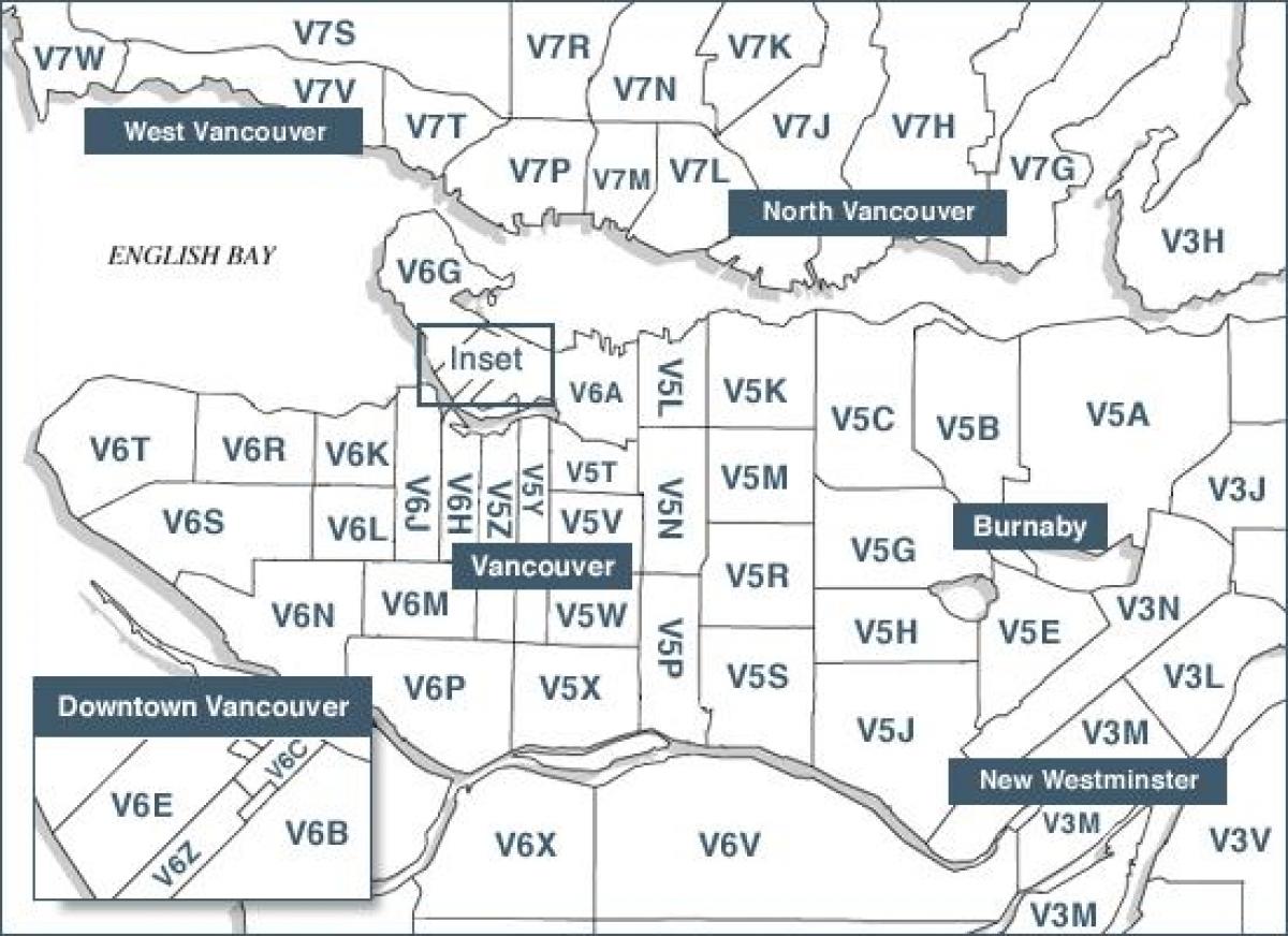 vancouver island postal code ng mapa