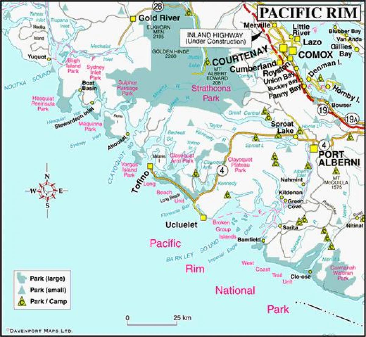 Mapa ng west coast ng canada