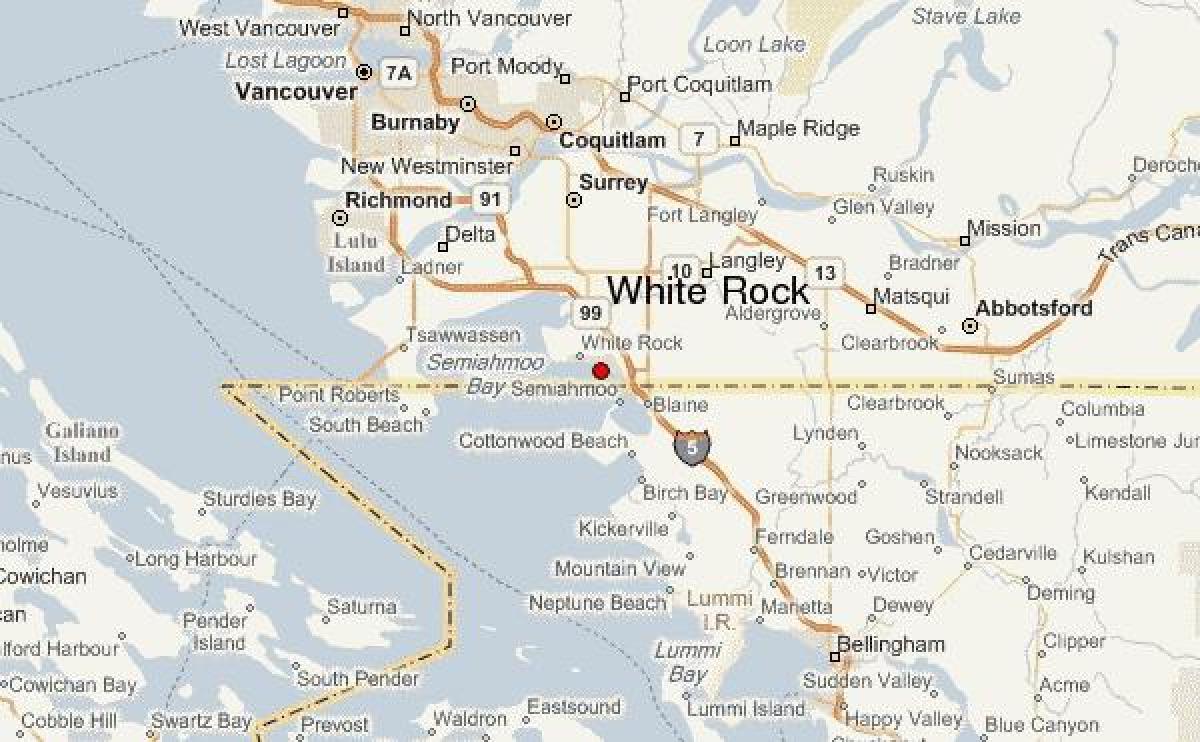Mapa ng white rock vancouver