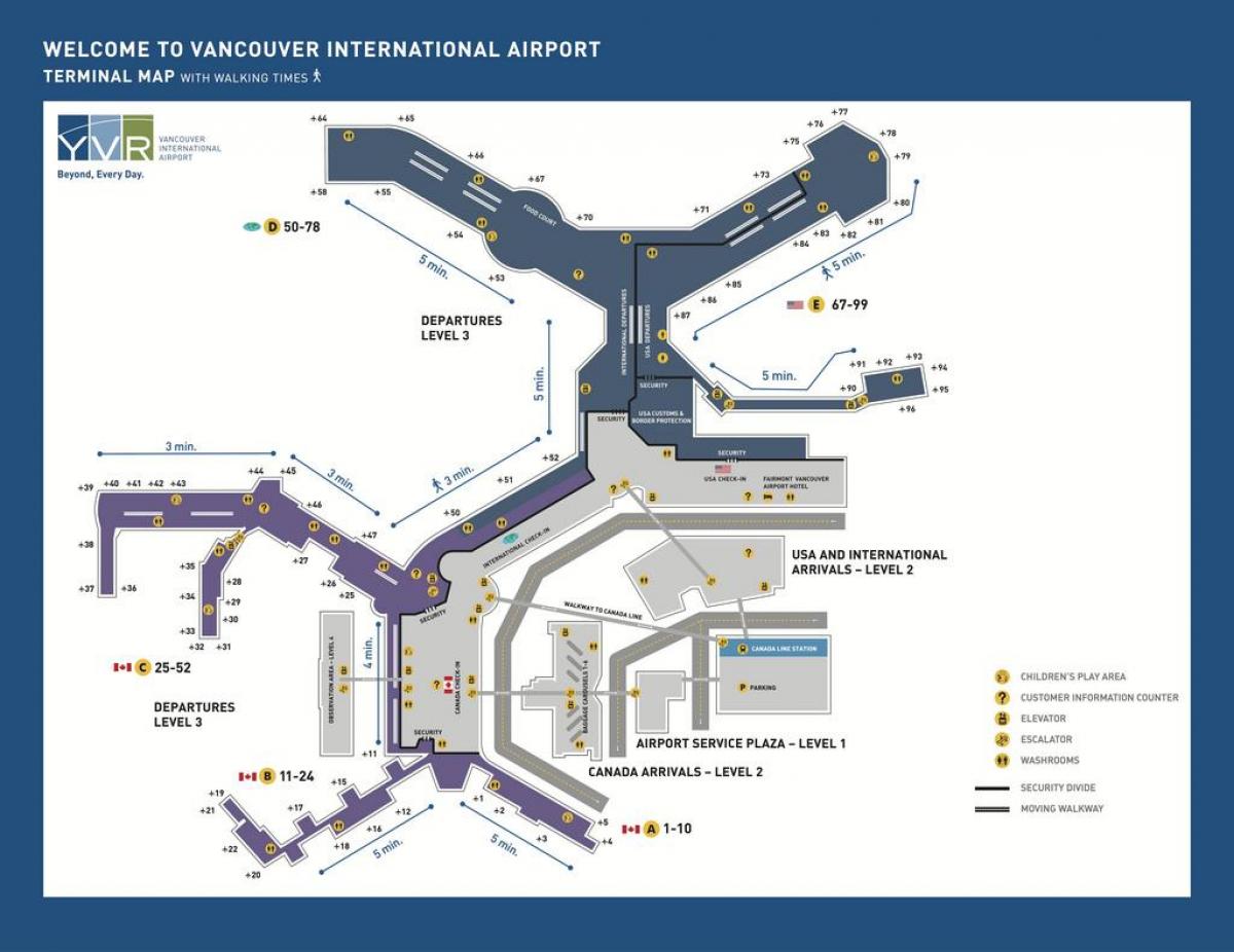vancouver canada airport mapa