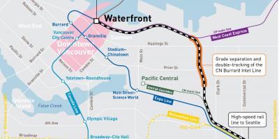 Mapa ng waterfront station vancouver