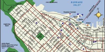 Vancouver bc atraksyon mapa