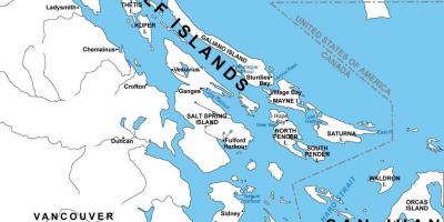 Mapa ng hilagang gulf islands 