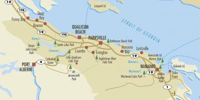 Mapa ng parksville vancouver island