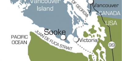Mapa ng sooke vancouver island