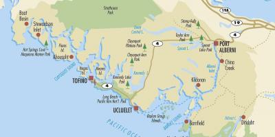 Mapa ng ucluelet vancouver island