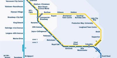 Mapa ng vancouver bc istasyon ng tren