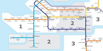 Vancouver bc pampublikong transit mapa