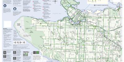 Vancouver bike lane mapa
