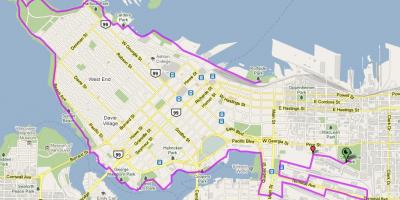 Lungsod ng vancouver bike mapa
