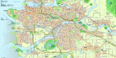 Mapa ng lungsod ng vancouver bc canada