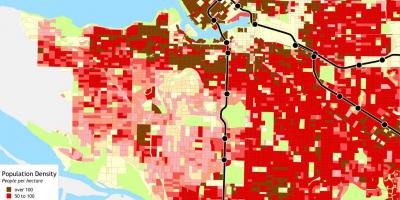 Vancouver populasyon density mapa