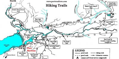 Vancouver island hiking trail mapa