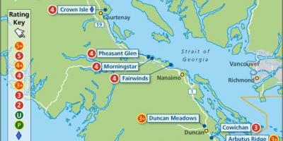 Mapa ng vancouver island golf course