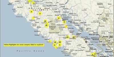 Mapa ng daan ng vancouver island bc