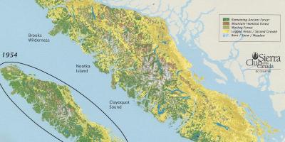 Rainforest vancouver island mapa