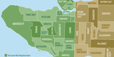 Mapa ng vancouver kapitbahayan