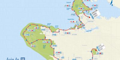 Mapa ng vancouver marathon