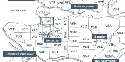 Vancouver island postal code ng mapa