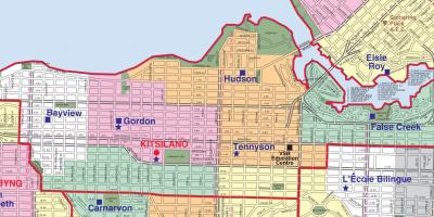 Vancouver distrito ng paaralan ng hangganan sa mapa
