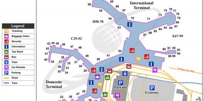 Yvr domestic terminal mapa
